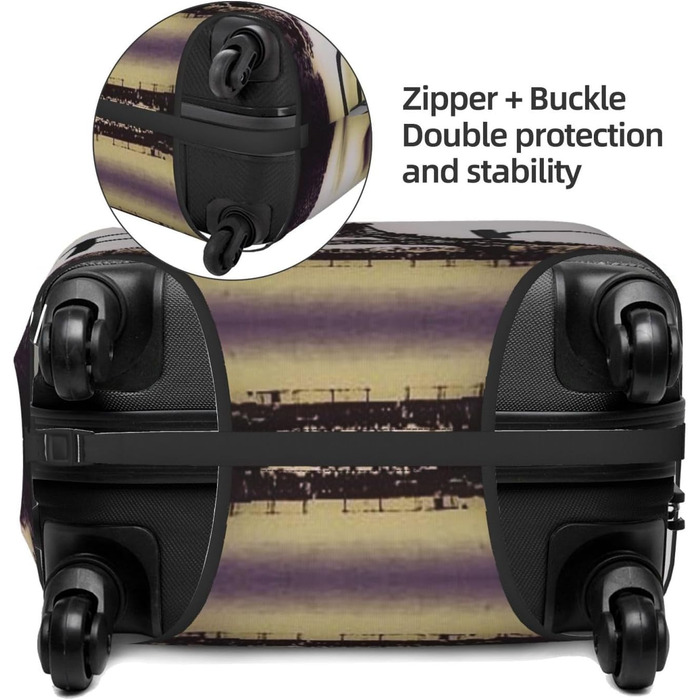 Чохол для валізи Tower Love Paris, захисний, міцний, для багажу розміром 45.7-81.3 см, XL, Чорний