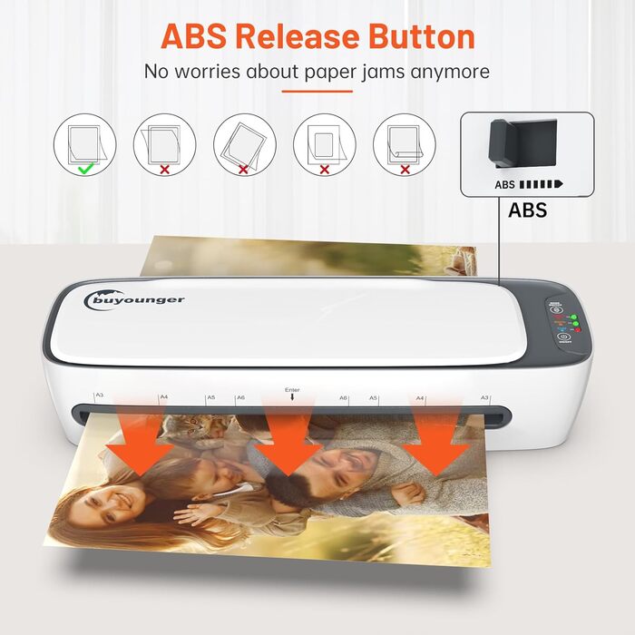 Ламінатор A3 A4 з 25 ламінувальними пакетами, 9-в-1 ламінатор A3 A4 A5 A6, ламінатор з різаком для паперу та закруглювачем кутів, ламінатори для фотографій для домашнього, офісного та шкільного використання