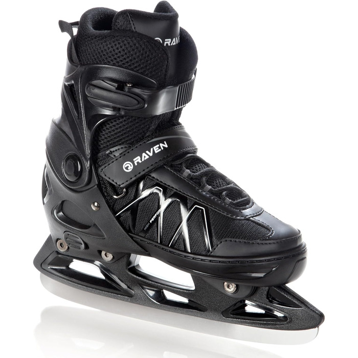 Роликові ковзани RAVEN Expert 2-в-1, хокейні, для дітей та дорослих, регульовані, 40-43 (25,5-28 см), чорні, з хокейними лезами