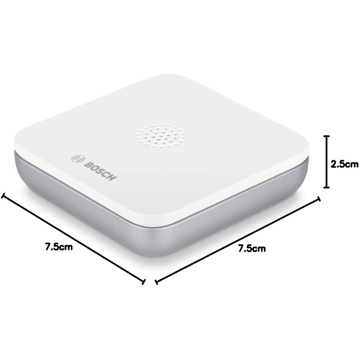 Датчик протікання води Bosch Smart Home з функцією швидкого виклику допомоги в додатку, протиковзкий, вузький та компактний