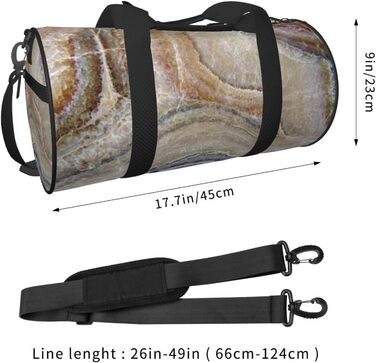 Сумка-реізеташ Onyx Stone, кругла, великої місткості, легка та міцна, ідеальний подарунок для походів, відпустки, ділових поїздок та іншого, камінь Onyx, блідо-блакитний колір, універсальний розмір