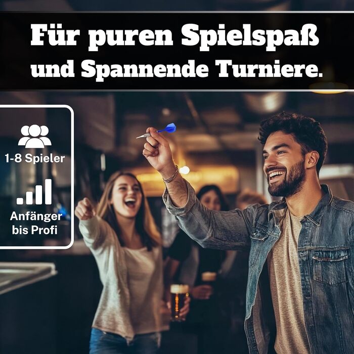 Електронна мішень для дартсу ТУРНІРНИЙ СТАНДАРТ Професійна німецька електронна мішень для дартсу Повний комплект, включаючи дартс, електронна мішень для дартсу Бездротове використання Мяка мішень для дартсу