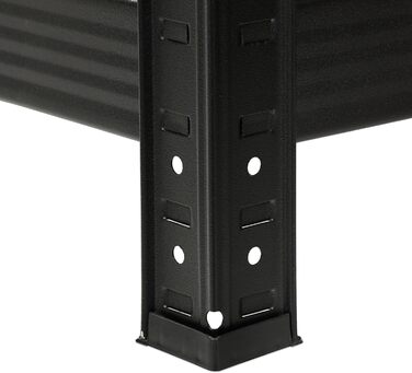 Надміцний стелаж Relaxdays, ВxШxГ 150x60x40 см, 1250 кг, 5 полиць, сталь, полиця для зберігання в підвалі, гаражі, вставного типу, чорний