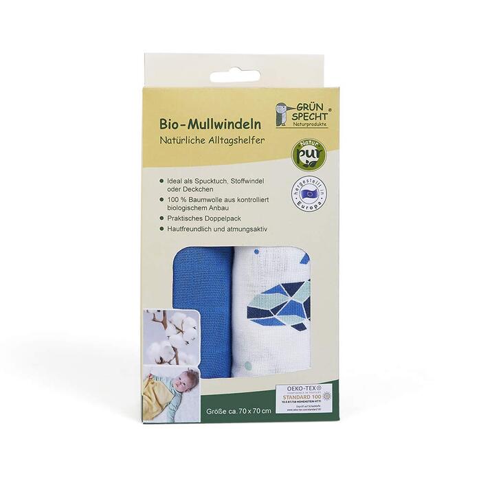 Органічні муслінові пелюшки 70x70 см з 100 бавовни (органічні), серветки для відрижки, без оптичних відбілювачів, безпечні для шкі