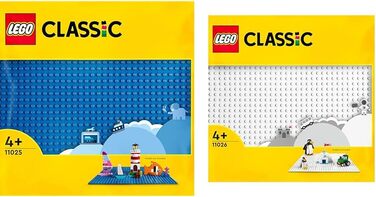 Конструктор LEGO Classic 11025 і 11026, синя та біла базові пластини