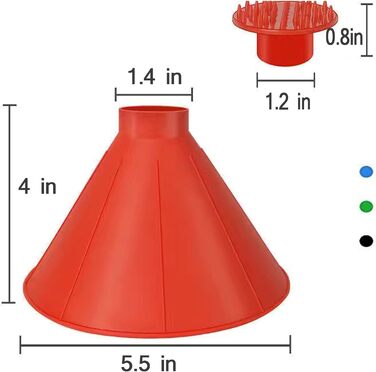 Автомобільний скребок для льоду CHANGZHONG з лійкою Круглий 360-градусний чарівний скребок для снігу Крижане диво у формі конуса (4 шт. и)