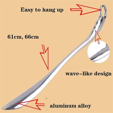 З довгою ручкою, міцний і довговічний, зручний для перенесення помічник для взуття, ложка для ледачого взуття, настінний, 20 дюймів, для літніх людей, чоловіків, жінок, дітей