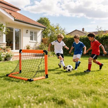 Дитячі футбольні ворота, складні футбольні ворота 60x45 см з м&39ячем та повітряним насосом, маленькі футбольні ворота для дітей у саду, портативний комплект футбольних воріт для використання в приміщенні та на вулиці
