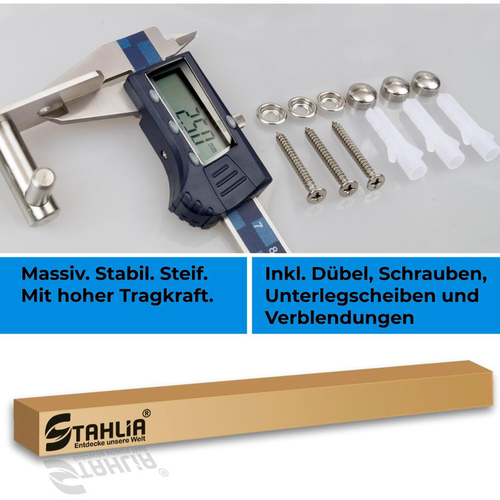 Гачок рейкова вішалка НЕРЖАВІЮЧА СТАЛЬ шліфована Гардеробна рейкова вішалка з гачками 1/4/6/8/10 Настінні гачки Настінна вішалка,