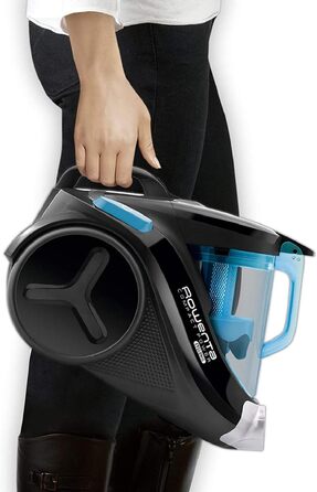 Компактний потужний циклонічний пилосос Безмішковий пилосос Безшумний 750 Вт Місткість 1,5 л Чорний / синій мішок для пилу 1,5 л,