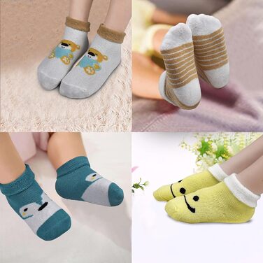 Унісекс дитячі шкарпетки з бавовняної махрової тканини, 10 пар, шкарпетки для новонароджених хлопчиків та дівчаток від 0 до 6 місяців, 1-3 роки, товсті зимові шкарпетки для малюків від 0 до 6 місяців, сині