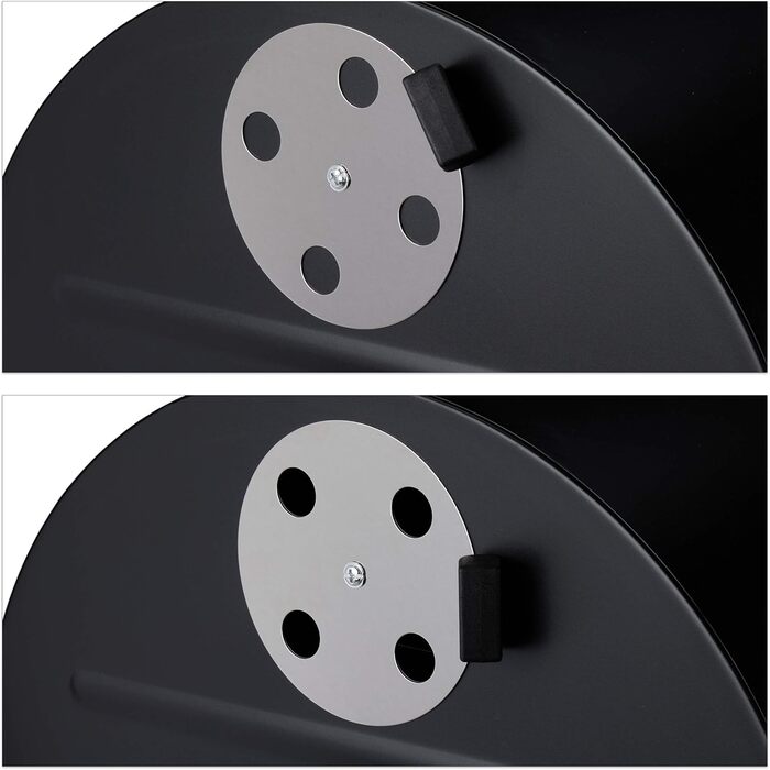 Гриль на вугіллі, великий мобільний гриль з кришкою, регульована вентиляція, міцний, розміри 96,5 x 103 x 64,5 см, чорний