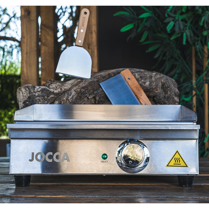 Електрична сковорода Jocca для професійної кухні Теппаньякі Настільний гриль Підходить для внутрішнього використання Нержавіюча сталь Управління термостатом 41,1 * 29,7 * 18,5 см