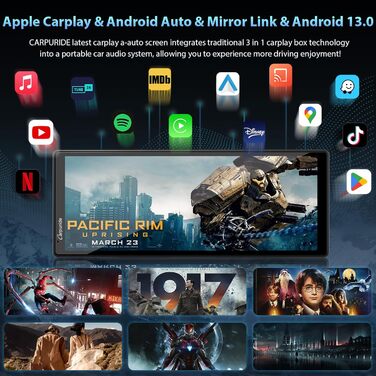 Бездротовий CarPlay та Android Auto 464 ГБ, онлайн та офлайн GPS, G00GLE Play, Netflix, Mirror Link, Bluetooth, GPS-антена, камера заднього виду, повноекранний екран 10,26 дюйма, площа дисплея 9,3 дюйма W102PLUS