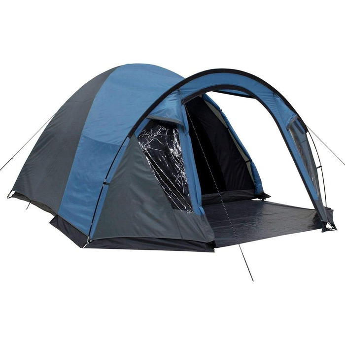 Ваш намет GEAR Tivano 5-місний купольний намет Вітальня Бічний вхід Вікно Висота 5000 мм УФ 50 Захист Синій сірий