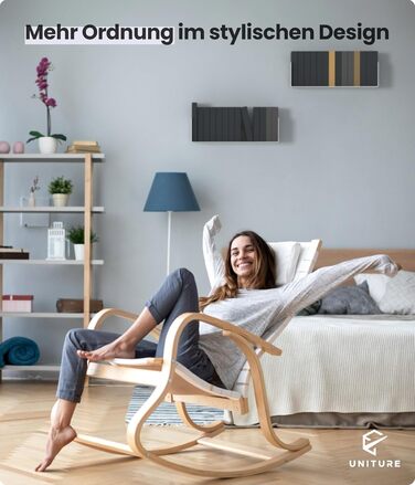 Комплект з 2 шт. - Сучасна біла настінна полиця - 2 x 40 см плаваюча книжкова полиця, біла карнизна рейка