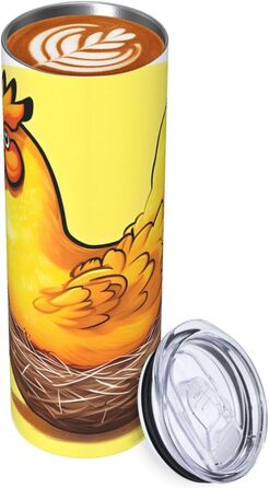 Кухоль з прямою трубочкою, пташине гніздо, золоте курча, принт, дорожній кухоль, підходить для кемпінгу, офісу та дому, 590 мл