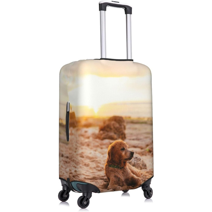 Чохол для валізи BAFAFA з принтом, захисний чохол для багажу, еластичний захист від подряпин та пилу, чорний, розмір 95