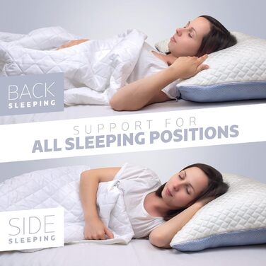 Ортопедична подушка преміум-класу 50x70 см, подушка з лускатками піни з ефектом пам&39яті, ергономічна підтримка шиї, подушка для сну на боці, подушка для сну на спині, подушка для підтримки плечей, чохол, який можна прати