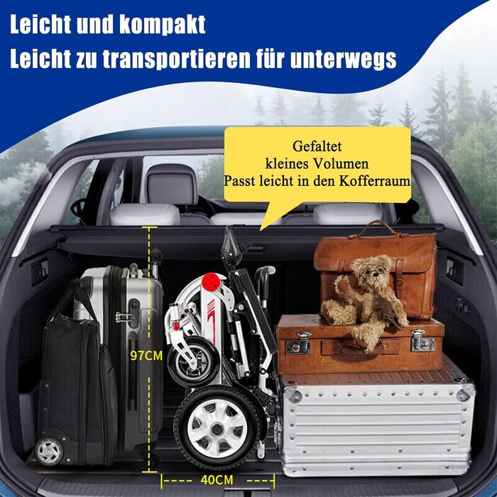 Електричні інвалідні візки Bueuwe для людей похилого віку, вантажопідйомність 150 кг, інвалідне крісло електричне складне з кошиком для покупок, запас ходу 25 40 км, електричне інвалідне крісло електричне складне легке інвалідне крісло, 26a