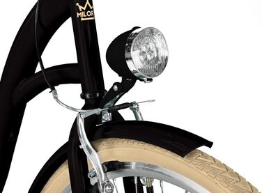 Дюймовий велосипед з однією швидкістю, чорно-кремовий, комфортний, з кошиком та заднім багажником, голландський велосипед, жіночий велосипед, міський велосипед, ретро, вінтаж, 26-