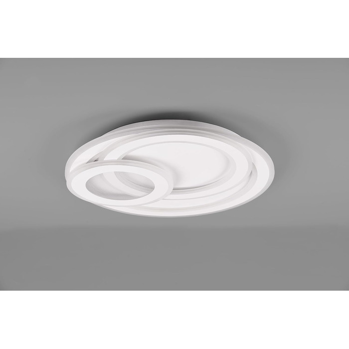 Стеля LED-світильник Trio Leuchten Mita 629210331, матовий білий метал, акрил, 74 Вт, з пультом, димером та зміною кольорів, діаметр 51 см
