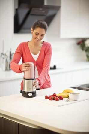 Блендер Russell Hobbs багатофункціональний блендер NutriBoost (включаючи 5 контейнерів без бісфенолу А та придатних для миття в посудомийній машині кришка, 22 000 об/хв, двигун 0,9 к.с.) електричний, смузі-машина 23180-56 одинарний