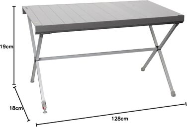 Стіл Brunner Titanium Axia 4 сріблясто-чорний