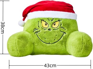 Подушка для читання Грінч, різдвяна м&39яка подушка, подарунки для ліжка, дивана, тумбочки, подушка для підтримки попереку (рожева)