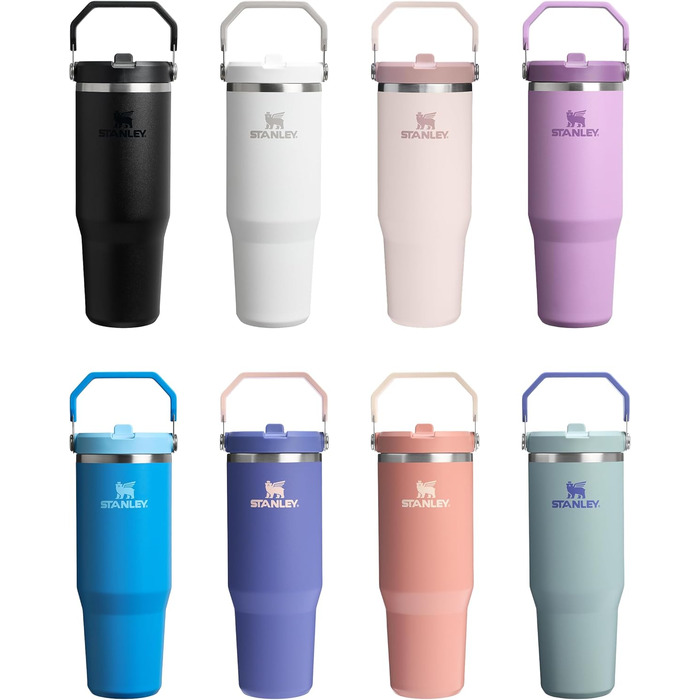 Пляшка для пиття STANLEY Flip Straw Tumbler 1.0 з трубочкою 0.89 л - Термос зберігає напої холодними протягом 12 годин - Можна мити в посудомийній машині - Спортивна пляшка - Пляшка для води без BPA - Морозостійка