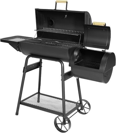 ТАІНО КАМАЙО Димокур, Коптильня, Вугільний Гриль-Візок, Малий Барбекю-Комплекс 132x56x118 см (ШxГxВ)