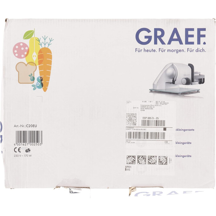 Слайсер для їжі Graef Classic C20 Single