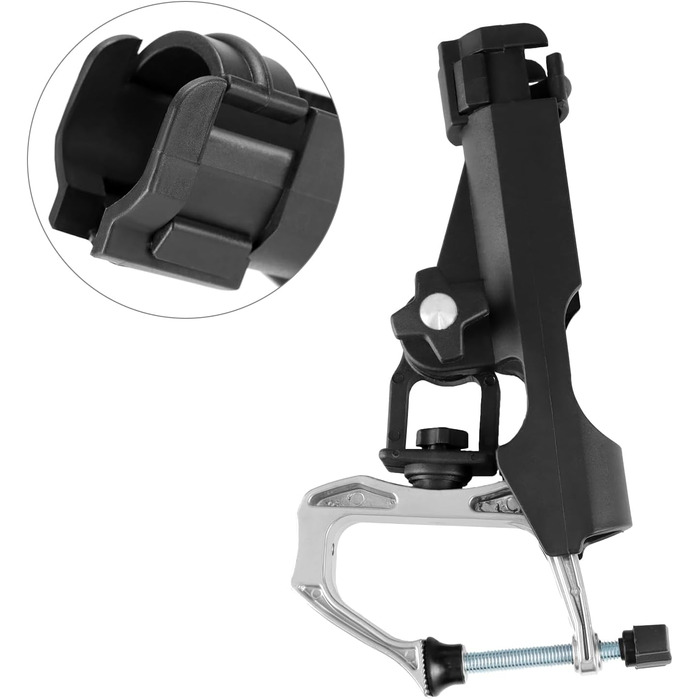 Тримачі для вудок QWORK з 2 частин для човнів, рибальських човнів, каяків - регульовані на 360 градусів тримачі для вудок - легке складання, стабільні та універсальні