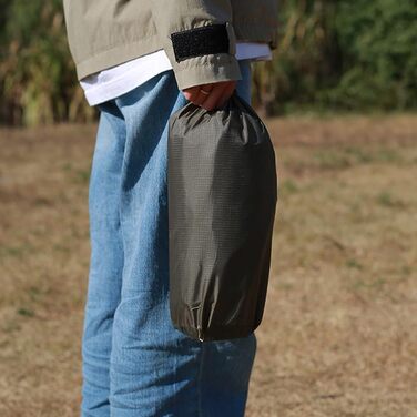 Надувний килимок для кемпінгу - Швидке надування ніг за 20 секунд, 200 x 70 x 10 см, комфортний килимок з картою тіла, зелений