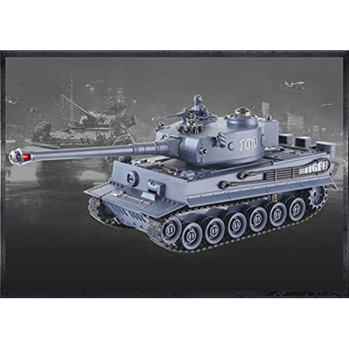 Радіокерований танк Тигр I 128 s-Idee RC Panzer 99867 з інфрачервоною системою бою 2.4 ГГц
