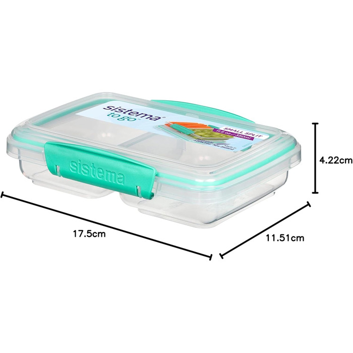 Контейнер для харчування Kleiner Split TO GO, 350 мл Ланчбокс з відділеннями Без BPA