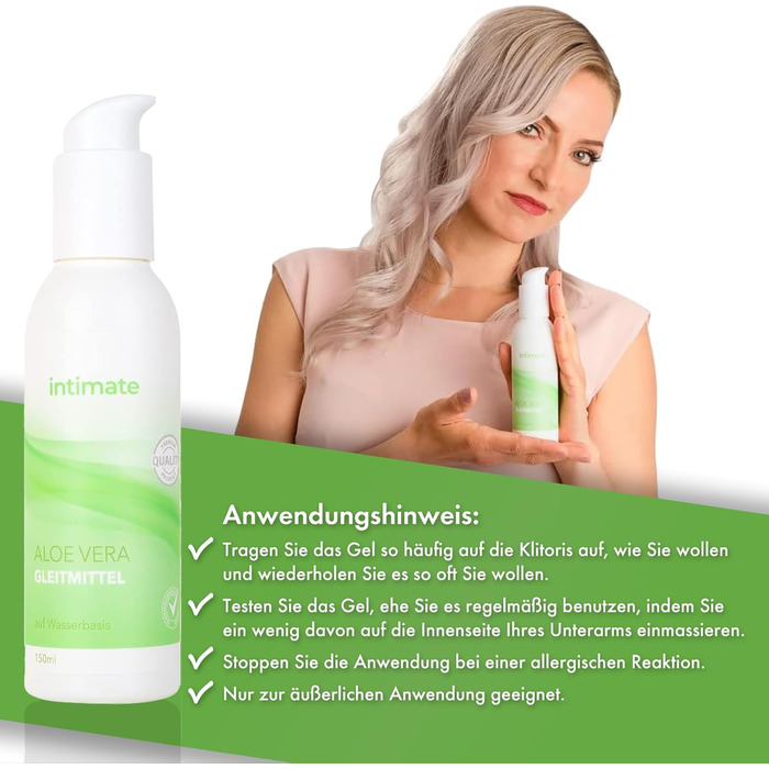 Гель-лубрикант Intimate Aloe Vera, 150 мл, для жінок