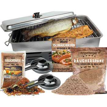 Піч Angel-Berger Deluxe з аксесуарами Коптильня з нержавіючої сталі Коптильня з коптильним борошном Розчин для копчення Інструкції