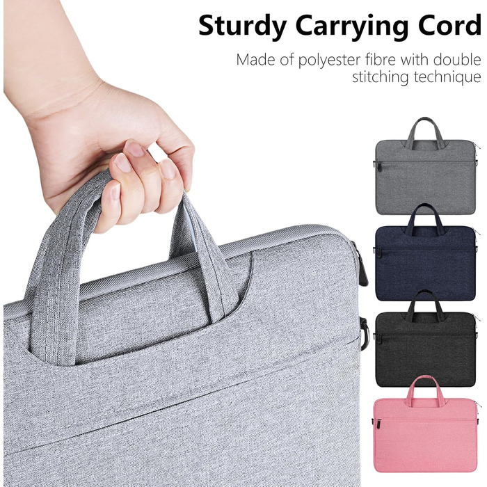 Сумка для ноутбука з плечовим ременем для ноутбуків розміром 39,6 - 40,6 см (15,6 - 16 дюймів), плюшева, м'яка