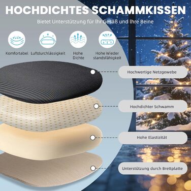 Ергономічне офісне крісло Storeo Imp, XL, до 150 кг, сітка, чорне