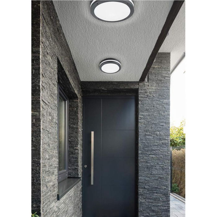 Стельовий світильник Trio LED Piave 676960142 для вулиці, антрацитовий пластик, LED 12 Вт, з датчиком руху