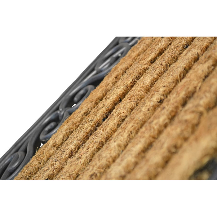 Килимок для дверей Kai Wiechmann преміум-класу з гуми та кокосу, прямокутний, 76 x 46 см, міцний