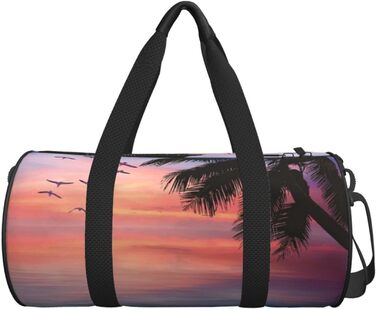 Дорожня сумка-циліндр Кокосова пальма, спортивна сумка для чоловіків та жінок, пляжна сумка, сумка-мішок