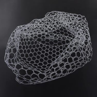 Рибальська сітка, запасна рибальська сітка 44 x 47 см, вбудована, м&39яка, гнучка, складна, без ручки, білий гумовий підсак для прісноводної та морської риболовлі