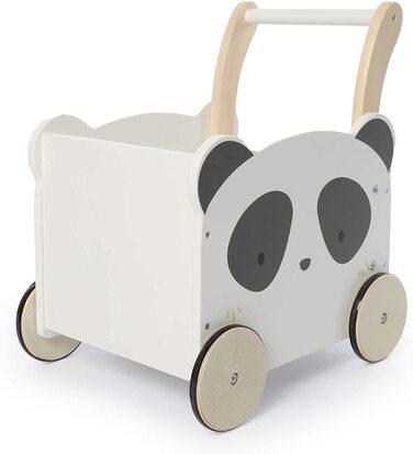 Дитячі ходунки Baby Walker Wood, дитячі ходунки Baby Panda з місцем для зберігання для 1-3 років, без прогулянок/ходунків/Іграшки для малюків/іграшки/іграшки/коляска/активні ходунки Біла панда