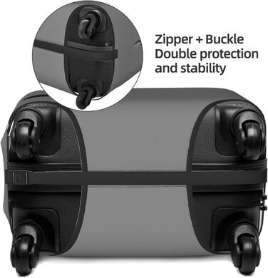 Чохол на валізу Чорний півень, еластичний, що миється, захисний чохол для багажу, для подорожей та роботи (для валіз розміром 45,7 - 81,3 см), чорний, великий розмір