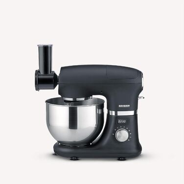 Насадка для мультиподрібнювача SEVERIN, якісна та довговічна насадка для мультиподрібнювача, легко чиститься, підходить для кухонних комбайнів 3896, 3897, 3898, чорний, нержавіюча сталь/пластик, ZB 5592