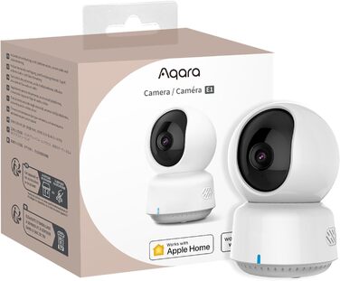 2K Indoor Security Camera E1, Pan & Tilt, HomeKit Secure Video, Two-Way Audio, Night Vision, Tracking People, Wi-Fi 6, Supports HomeKit, Alexa, Google Home, SmartThings, IFTTT, 2K Indoor Security Camera E1, Pan & Tilt, HomeKit Secure Video, Two-Way Audio,