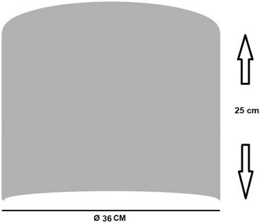 Абажур Барабан Циліндр Форма Лаунж Стиль Ø 36 см Бежевий Сірий Елегантний для торшерів або підвісних світильників