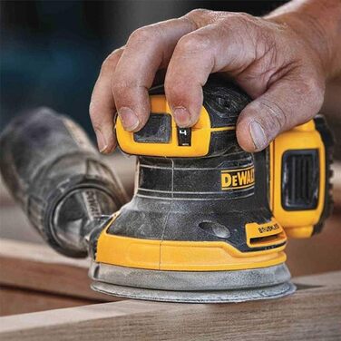 Вольтова акумуляторна орбітальна шліфувальна машина Dewalt DCW210NT (шліфувальний папір 125 мм, безщітковий двигун, регулювання шв